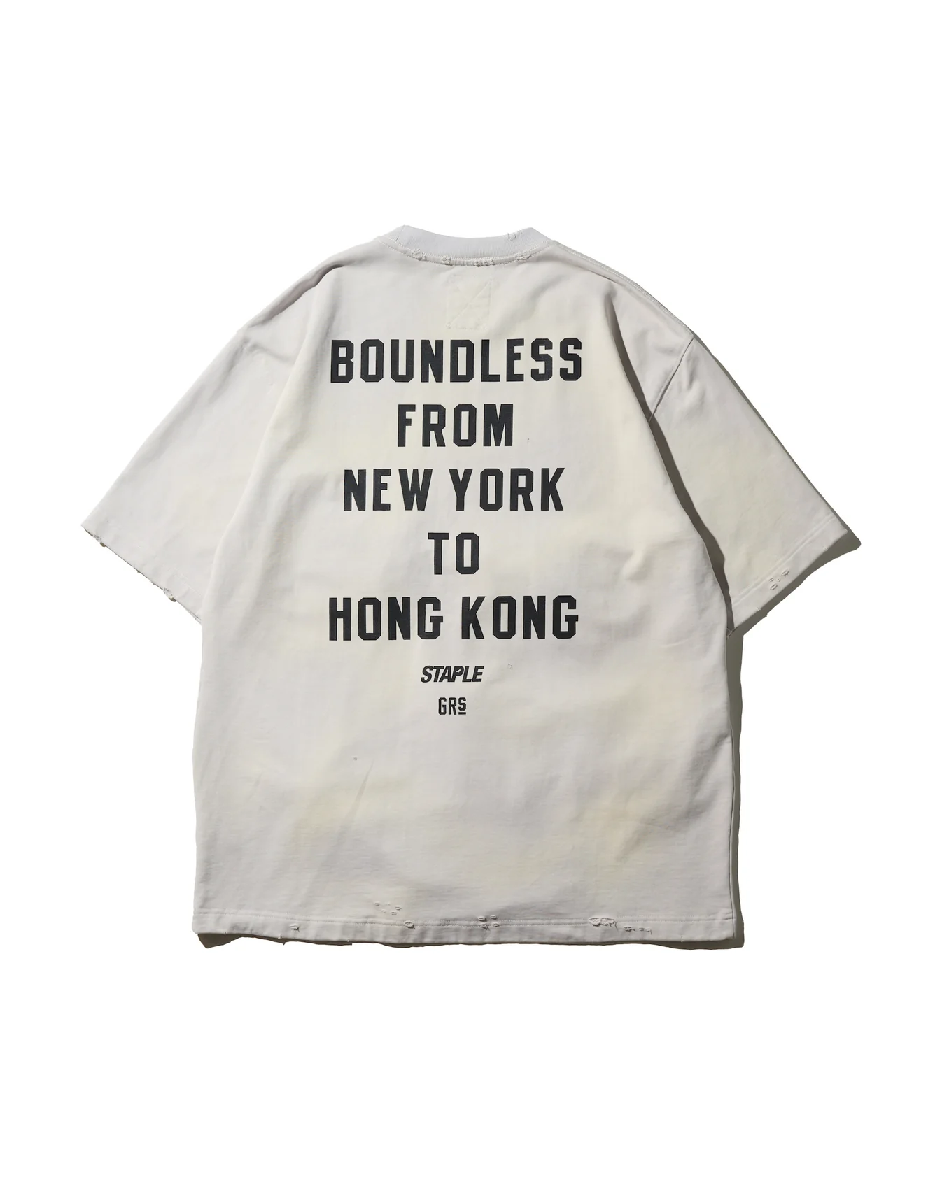 GRS × STAPLE, 2025 — Heavy Weight Sun Faded “New York” Tee