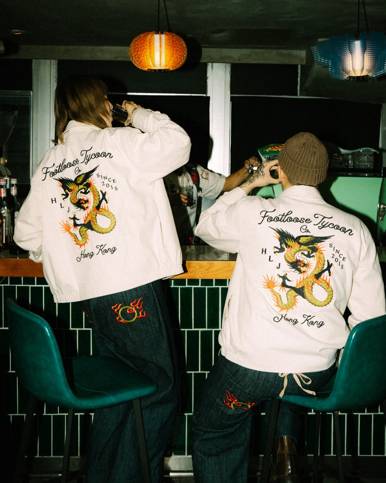Footloose Tycoon, 2025 — Ho Lan Jeng × Footloose Tycoon Embroidered Dragon Zip-Up